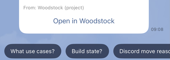 Follow-up suggestion buttons under an answer card in LINE on iPhone
